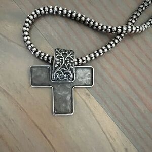 Vintage Silpada Sterling Silver Cross Pendant Necklace